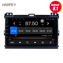 Harfey 10,1 "coche reproductor multimedia Android 8,1 para 2004-2009 Toyota Prado Radio GPS Navi Bluetooth con pantalla táctil HD WIFI DVR 2024 - compra barato