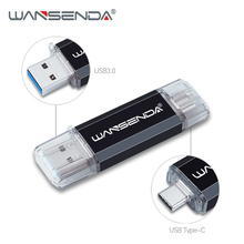 New Usb 3.0 WANSENDA Type C OTG Pen Drive Metal USB Flash Drive 16GB 32GB 64GB 128GB 256GB USB Memory Stick Pendrive Thumb drive 2024 - buy cheap