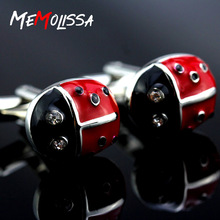 MMS  jewelry shirt cufflink for women Brand cuff button Red Ladybug cuff link High Quality abotoadura Insect Cufflinks 2024 - buy cheap