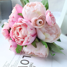 Йо Чо Искусственные цветы Шелковые пионы розы розовые Белые Свадебные цветы Свадебные букеты украшение для домашней вечеринки поддельные пионы цветы 2024 - купить недорого