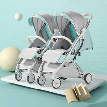 коляска детская  коляска для Близнецов   Четыре Колёса коляска сиденье для младенцев в самолет Сложить Легкая коляска 2024 - купить недорого