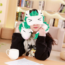 Candice guo plush toy cartoon anime Ghibli Miyazaki Spirited Away white dragon sleeping eye mask neck U style pillow cushion 1pc 2024 - buy cheap