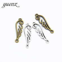 YuenZ 15pcs Antique Silver color Plated wing Charms Pendants Jewelry Making Bracelet Accessories Diy Crafts Handmade D430 2024 - buy cheap