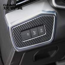 Decoración del coche de fibra de carbono botones del interruptor del faro cubierta del panel decorativo Etiqueta Interior para Audi A6 C8 accesorios de automóvil 2024 - compra barato