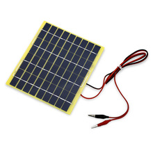 BUHESHUI 5Watt 5W Solar Panel Solar Cell 5 Watt 12 Volt Garden Fountain Pond Battery Charger+Diode 2pcs/lot Free Shipping 2024 - buy cheap