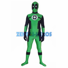 Round eyes Green Lantern Deadpool Custom Superhero Costume Halloween Party Cosplay Sexy Costumes Catsuit Zentai Suit 2024 - buy cheap
