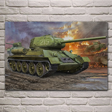 Artistic T-34 Tank classic ww2 vehicle artwork fabric posters on the wall picture home art living room decoration KF832 2024 - buy cheap