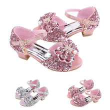 Toddler Kids Girls Pearl Butterfly-Knot Bling Single Princess Shoes Sandals quality summer Sandals Summer Baby Girl Shoes new 2024 - buy cheap