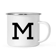 Stainless Steel Campfire Coffee Mug Gift, Camp Monogram Initial M,  Birthday Christmas Outdoors Metal Enamel Camping Cup 2024 - buy cheap