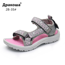 Apakowa-Sandalias deportivas con punta abierta para niña, zapatos lavables de secado rápido para caminar en la playa, color rosa, para primavera y verano 2024 - compra barato