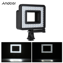 Andoer-câmera de ação com anel de luz led, 80 pçs, brilho ajustável, câmera de ação para gopro hero 4/3 +/3, sjcam, câmera de vídeo esportiva 2024 - compre barato