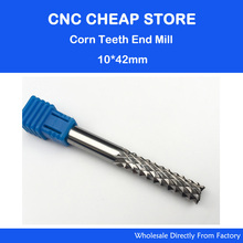 1pc SHK 10mm*42mm Qualtiy Tungsten Steel Carbide End Mill Engraving Corn Teeth CNC PCB Rotary Burrs Milling Cutter Drill Bit 2024 - buy cheap