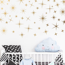 Perfect Quality Sparkle Wall Sticekrs for Baby Girl Nursery Gold Star Vinyl Decal Nursery Wall Decals Removable Home Decor JW324 2024 - buy cheap