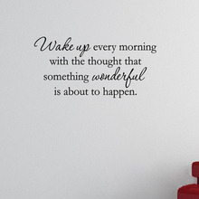 Free shipping wall stickers children's bedroom decor- Wake up every morning Inspirational Quote Vinyl Bedroom wall decals,f2014 2024 - buy cheap