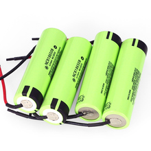 5 PCS... LiitoKala NCR18650B novo original 3.7 V 3400 mAh 18650 Li-Ion Recarregável Bateria de Soldagem cabo de Sílica gel DIY 2024 - compre barato