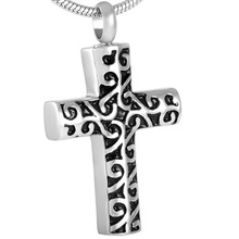 IJD8720 Cool Man's necklace,316L stainless steel Cross Prayer memorial urn cremation necklace keepsake ashes holder pendant 2024 - buy cheap
