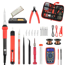 21Pcs Soldering Iron Station Kit 60W Adjustable Temperature Soldering For Wood Burning Tool Screwdriver Digital multimeter Knife 2024 - buy cheap