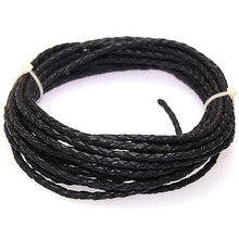 5 Meters Genuine Leather Cord 3mm Braided Cowhide Genuine Real Leather Cords For DIY Jewelry Making Suppliers 2024 - buy cheap