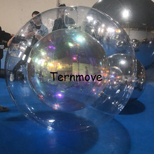 inflatable double layer Reflective mirror Advertising display decoration Ball for shopping mall For Xmas Party New Year Ornament 2024 - buy cheap
