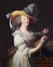 Oil Painting reproduction on linen canvas,marie-antoinette-in-a-muslin-dress-1783 by Louise Elisabeth Vigee Le Brum,100%handmade 2024 - buy cheap
