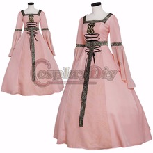 Custom Made Gothic Victorian Medieval Fancy Party Carnival Cosplay Dress For Adult Women Vampire Dress D0730 2024 - buy cheap