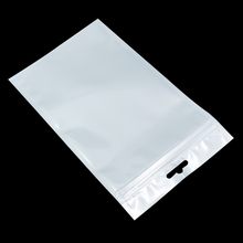 12 см * 18 см белый прозрачный самозакрывающийся пластиковый пакет на молнии, розничная упаковка, пакет на молнии, розничная упаковка для хранения с отверстием для подвешивания 2024 - купить недорого