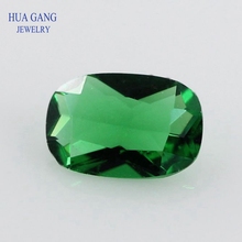 Green Color Baguette Octangle Shape Cut Loose Glass Beads Synthetic Gems For Jewelry Size 4x6~13x18m Free Shipping 2024 - buy cheap