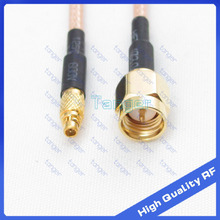 Tanger RF straight connector MMCX male plug to SMA male plug with 20cm 8in RG316 RG-316 RF Coaxial Pigtail Jumper Low Loss cable 2024 - buy cheap
