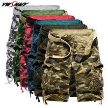 Casual Cargo Shorts Men 2022 New Loose Cool Camouflage Mens Shorts Overalls Breeches Summer Quality Cotton Brand Clothing 2024 - buy cheap