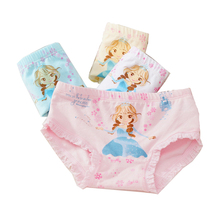 Cuecas infantis de algodão com desenhos animados, roupa íntima triangular, 4 tamanhos, para meninas, estampadas, roupa íntima de princesa, tnn0158 2024 - compre barato