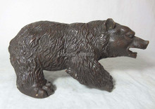 9" China Bronze Collect Animals Asiatic Black Bear Statue Sculpture 2024 - buy cheap