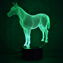 Battle Horse Touch 3d Colorful Color Led Small Night Light Smart Home Usb Power Supply Atmosphere Lamp Child Toy 2024 - buy cheap