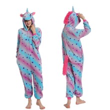 Pajamas Unicorn Adult Onesie Women Pyjamas Pijama Unicornio Winter Sleepwear Onepiece Night Suits 2019 2024 - compre barato