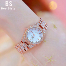 Reloj de lujo para mujer, relojes de cuarzo de oro rosa, pulsera de vestir de cristal, reloj femenino de diamantes, 2021 2024 - compra barato
