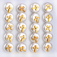 Luxukisskids brincos de pérola falsa 10 embutidos, joias femininas com pingentes de cruz, 2020 2024 - compre barato