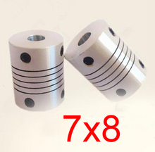 30pcs/lot 7x8 CNC Motor Jaw Shaft Coupler screw encoder 7mm to 8mm 7 to 8 Flexible Coupling 19mm OD 25mm length 2024 - buy cheap