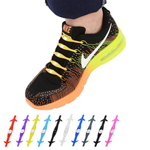 12 pçs/set Silicone Preguiçoso Sapatos Lace Elastic Plastic Sem Gravata Laço Livre Seta Cadarços De Sapatos de Desporto Sneaker Mulas Tamancos 2024 - compre barato