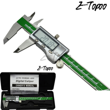 Medidor de calibre vernier digital, cor verde, 150mm, 6 polegadas, super lcd, digitalizador, bagaço, schieber, micrômetro eletrônico 2024 - compre barato
