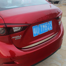 Красный логотип нержавеющая сталь задняя крышка отделка крышки багажника для Mazda 3 Axela 2013 2014 2015 2016 2017 автомобильные аксессуары Стайлинг 2024 - купить недорого