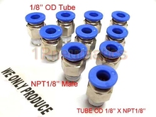 Free Shipping 100PCS/LOT 1/8" NPT Quick Pneumatic Connector Plastic Push in Fitting/ Tube Connector OD1/8'' PC1/8-N01 2024 - buy cheap