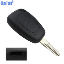 Funda de OkeyTech para coche para llave remota, carcasa de repuesto en blanco, FOB, 2 botones, para RENAULT, Kangoo, Dacia, Logan, Sandero, Duster, nuevo 2024 - compra barato