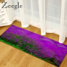 Фиолетовый Лавандовый половик с цветочным рисунком, кухонный напольный коврик для гостиной, ванной комнаты, спальни, прикроватные коврики, напольный коврик для входной двери 2024 - купить недорого