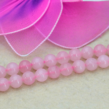 Contas soltas redondas de calcedônia rosa, 8mm, 15 ", 2 tamanhos, pedra diy adequada para fazer joias femininas, presentes, atacado 2024 - compre barato
