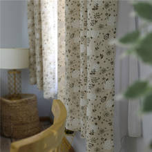 Dandelion Flower Beige Cotton Linen Curtains With Hook&Grommet Top Blackout Sound Insulation Living Room Window Sunblind Drapes 2024 - buy cheap