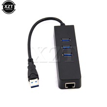 3 порта USB 3,0 концентратор к RJ45 10/100/1000 Мбит/с гигабитный Ethernet LAN1 Проводная Интернет сетевая карта USB WIFI адаптер для Windows Mac 2024 - купить недорого
