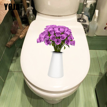 YOJA-Decoración de flores artificiales para sala de estar, colgante de pared de 17x23cm, diseño de flores de color púrpura, T1-1296 de estar 2024 - compra barato
