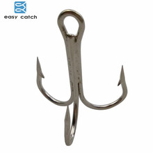 Easy Catch 100pcs 35647 Treble Fishing Hooks Silver Small Round Bent Triple Hard Lure Spoon Fishhook Size 1 4 6 8 10 12 14 2024 - buy cheap
