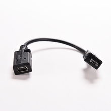 17cm Micro USB male to Mini USB female Data Sync Charge Adapter Cable TSC 2024 - buy cheap