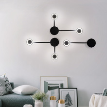 Modern Minimalist Living room LED Wall Lamp Black Body Bedroom Wall Lights Free Collocation Wall Sconce Indoor Wall Deco 2024 - buy cheap