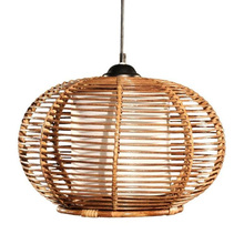 Handmade Rattan Basket Restaurant Pendant Lamp Dining Room Balcony Drop Lamp Kitchen Room Restaurant Pendant Light Fixtures 2024 - buy cheap